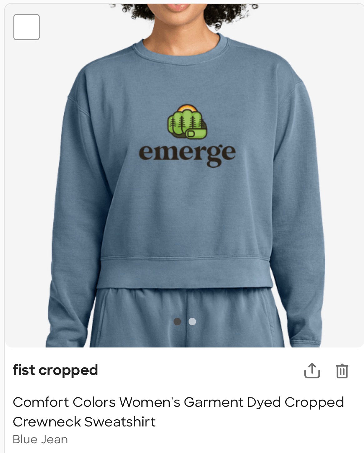 Comfort Colors Ladies Cropped Crewneck